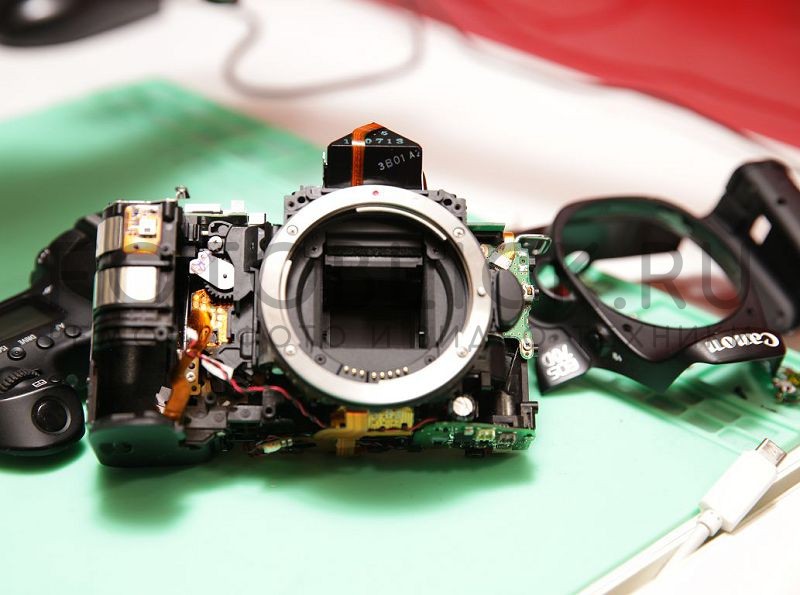 Remont i zamena dvigatelya fotoapparata Canon EOS 70D