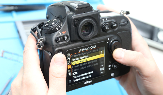Чистка матрицы фотоаппарата Nikon