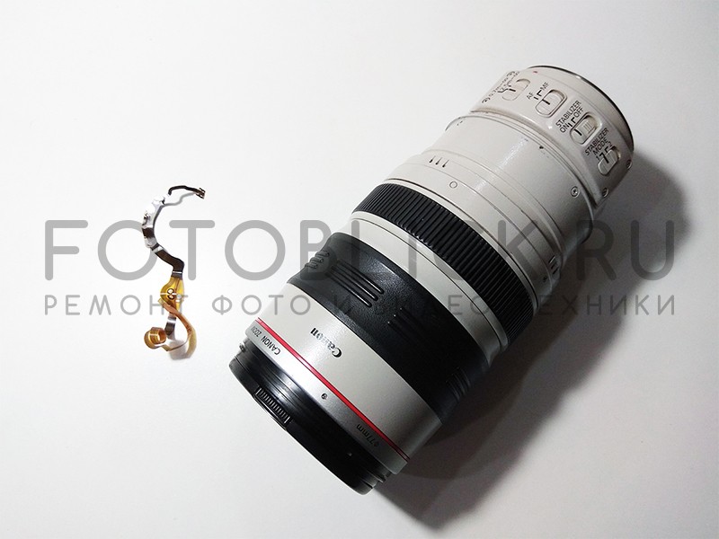 Canon 28-300mm замена шлейфа диафрагмы