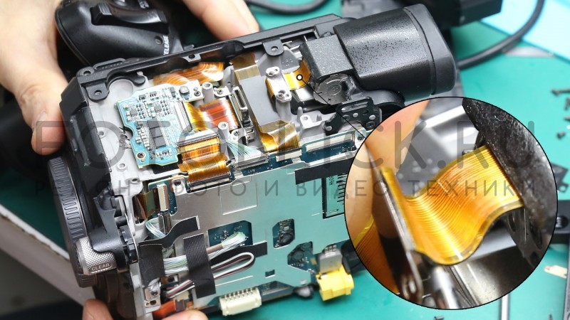 Sony PXM-FS5 порван шлейф видоискателя